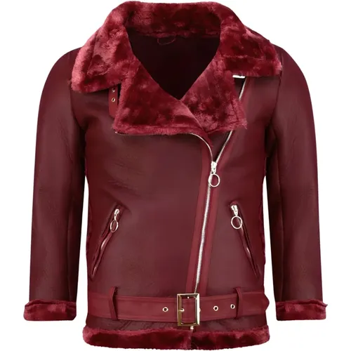 Shearling Jacket Women - Jacket with faux fur collar. , female, Sizes: L, S, XL, 2XL - Matogla - Modalova