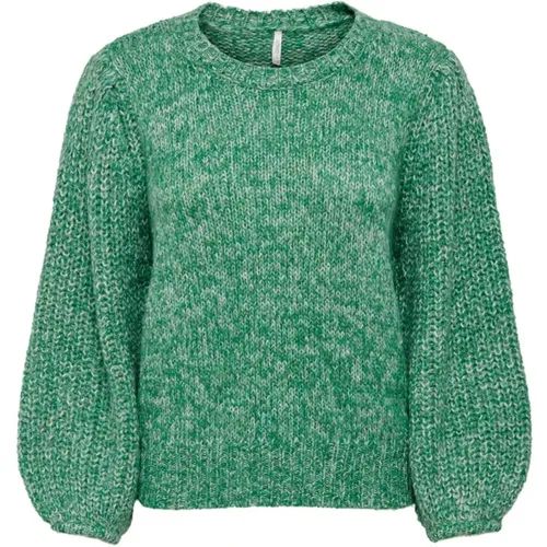 Grüner Pullover mit langen Ärmeln , Damen, Größe: M - Only - Modalova