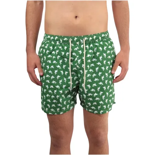 Grüne Boxershorts Schnelltrocknende Badebekleidung , Herren, Größe: S - MC2 Saint Barth - Modalova