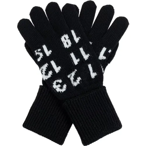 Handschuhe mit Logo , Damen, Größe: M - MM6 Maison Margiela - Modalova