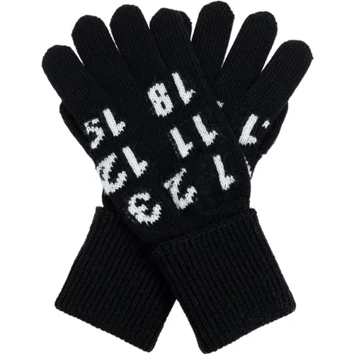 Handschuhe mit Logo - MM6 Maison Margiela - Modalova