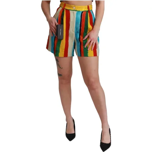 Vibrant Mini Shorts , female, Sizes: S - Dolce & Gabbana - Modalova