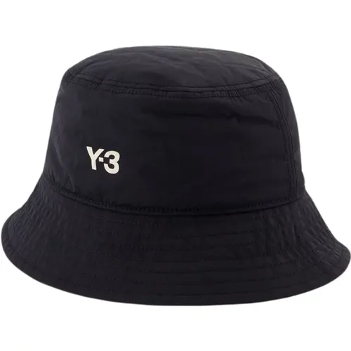 Synthetic Bucket Hat with Leather Lining , male, Sizes: M - Y-3 - Modalova