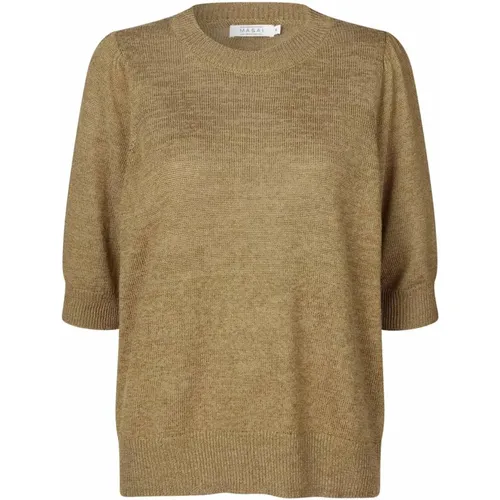 Soft Knit Short Sleeve Sweater , female, Sizes: S, 2XL, L, XL - Masai - Modalova