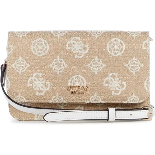 Loralee Mini Crossbody Bag Beige White , female, Sizes: ONE SIZE - Guess - Modalova