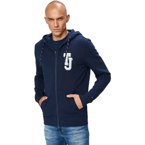 Zip Hoodie with TH Logo , male, Sizes: XS - Tommy Jeans - Modalova