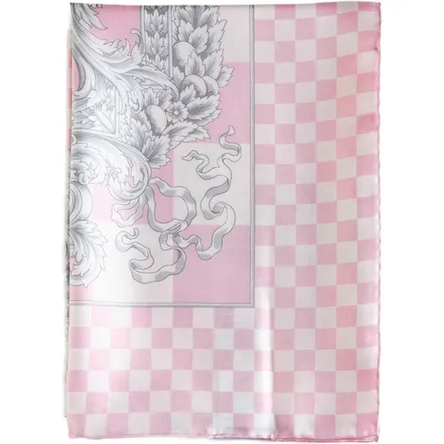 Silk Scarf with Medusa Head Motif , female, Sizes: ONE SIZE - Versace - Modalova