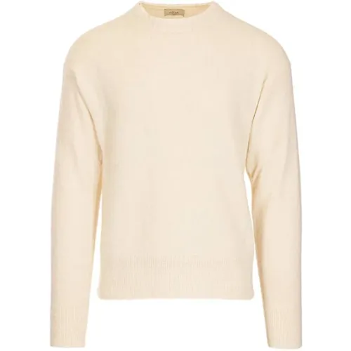 Solid Brushed Crewneck Sweater , male, Sizes: S, L - Altea - Modalova