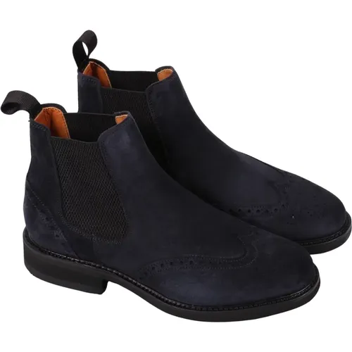 Suede Beatles Style Boots with Vibram Sole , female, Sizes: 9 1/2 UK, 8 UK, 10 UK, 8 1/2 UK, 6 UK, 7 UK, 6 1/2 UK, 9 UK - Berwick - Modalova