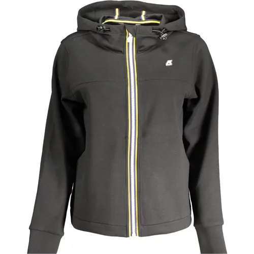 Schwarzer Zip-Hoodie Damen Stilvoll , Damen, Größe: L - K-way - Modalova