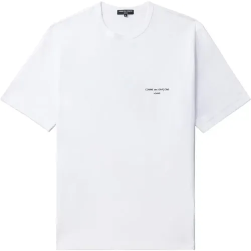 Logo-Print Baumwoll T-Shirt , Herren, Größe: XL - Comme des Garçons - Modalova