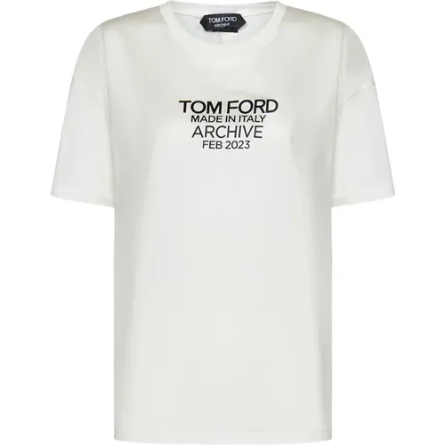 Oversize T-Shirts und Polos aus Seide - Tom Ford - Modalova