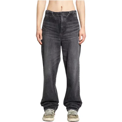 Schwarzgewaschene Denim Wide Leg Jeans , Herren, Größe: S - MIHARA YASUHIRO - Modalova