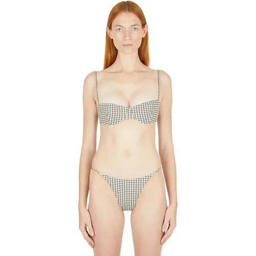 Kariertes Balkon Bikini Top , Damen, Größe: M - Ziah - Modalova