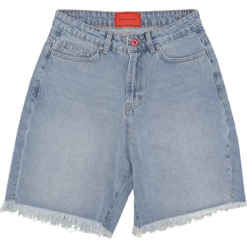 Flame Patch Denim Shorts , male, Sizes: W28 - Vision OF Super - Modalova