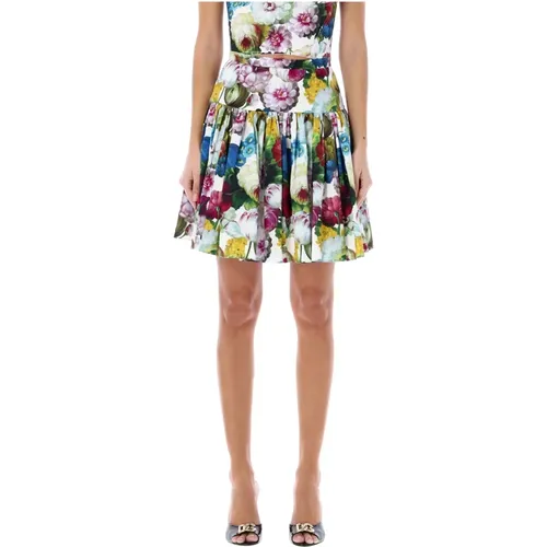 Women's Clothing Skirts Fiore Notturno Ss24 , female, Sizes: XS - Dolce & Gabbana - Modalova
