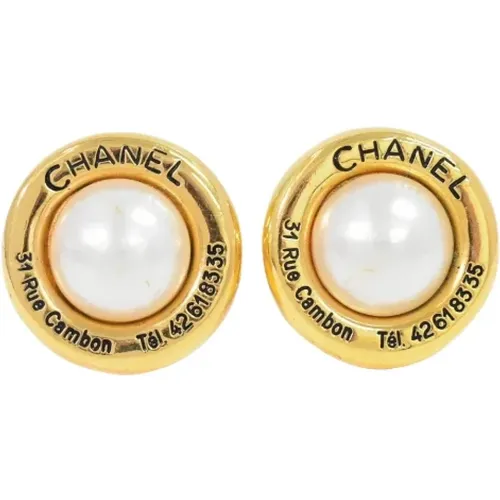 Pre-owned Metal earrings , female, Sizes: ONE SIZE - Chanel Vintage - Modalova