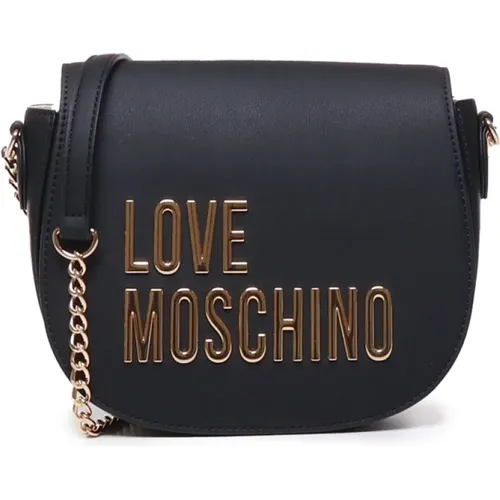 Schwarze Baumwoll-Elastan-Taschen , Damen, Größe: ONE Size - Love Moschino - Modalova
