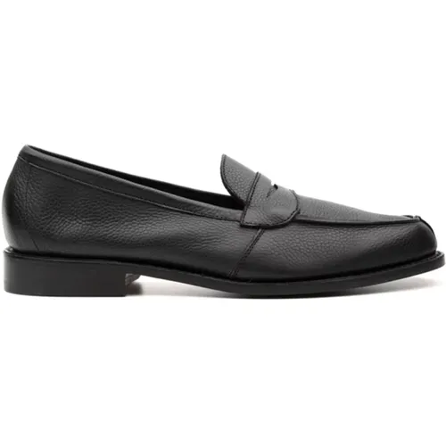 Schwarze flache Schuhe für Herren , Herren, Größe: 41 EU - Tricker's - Modalova