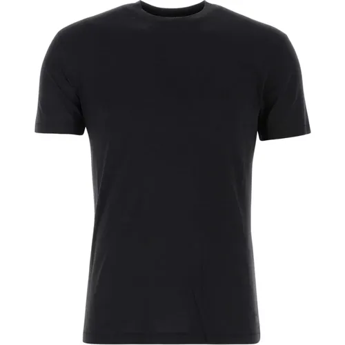 Schwarzes Lyocell-Mischung T-Shirt, Moderner Stil - Tom Ford - Modalova