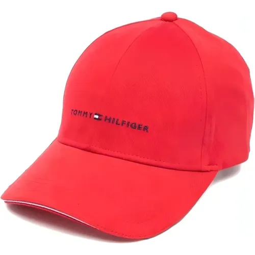 Rote Baumwoll Corporate Cap , Herren, Größe: ONE Size - Tommy Hilfiger - Modalova
