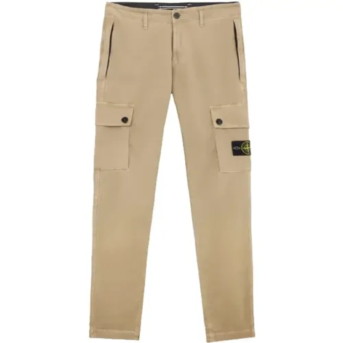 Slim Fit Cargo Hose aus Stretch-Baumwolle - Stone Island - Modalova