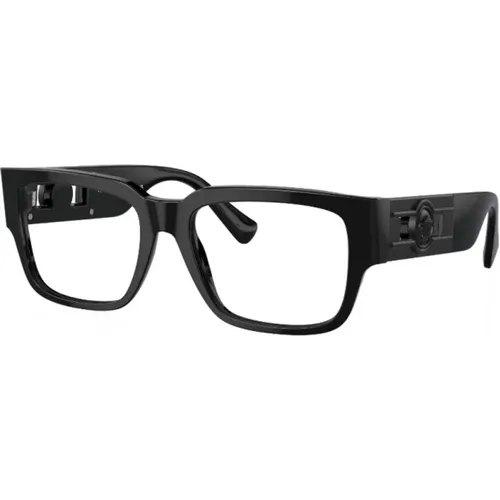 Schwarze Optische Brille Klassischer Stil , Herren, Größe: 53 MM - Versace - Modalova
