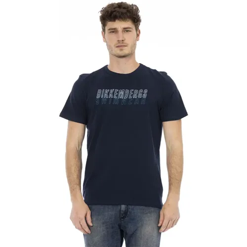 T-Shirt mit Frontdruck - Strandbekleidung , Herren, Größe: M - Bikkembergs - Modalova