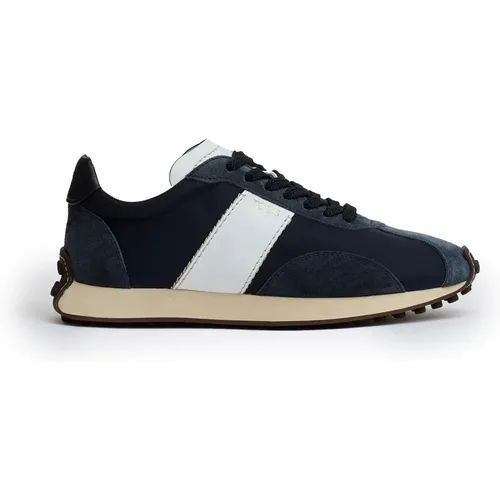 Blaue Aktive Wildleder Sneakers , Herren, Größe: 42 EU - TOD'S - Modalova