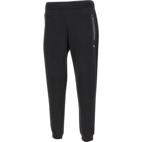 Schwarze Joggerhose aus Viskosemischung , Herren, Größe: L - Emporio Armani EA7 - Modalova