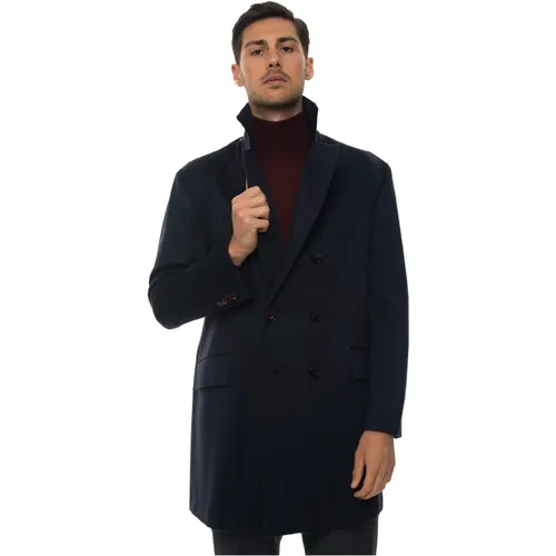 Double-Breasted Coat , male, Sizes: M, L, XL - Kiton - Modalova