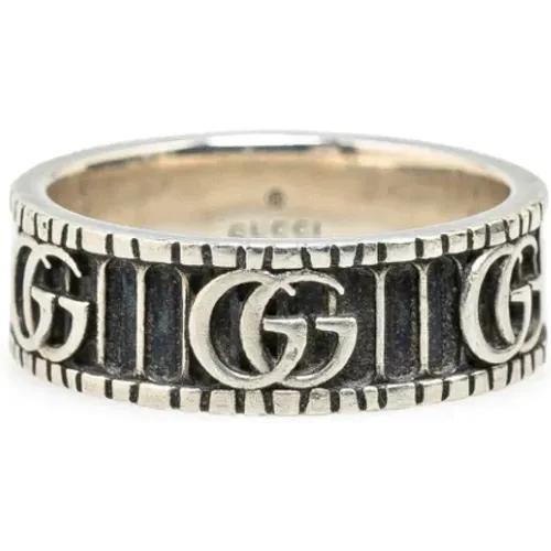 Pre-owned Silver rings , male, Sizes: ONE SIZE - Gucci Vintage - Modalova