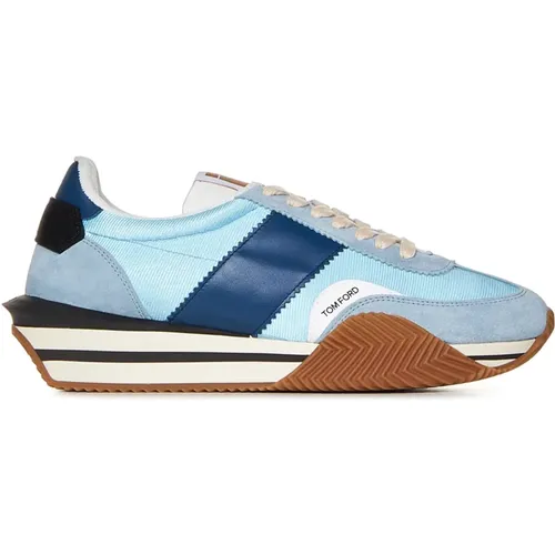 Clear Sneakers with Leather Details , male, Sizes: 6 1/2 UK - Tom Ford - Modalova