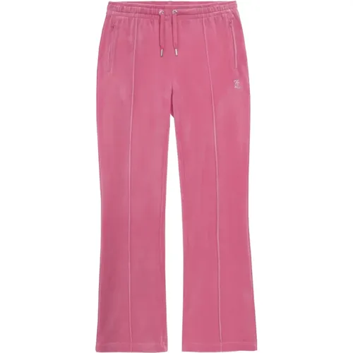 Rosa Trackpants mit Diamantdetail , Damen, Größe: XS - Juicy Couture - Modalova