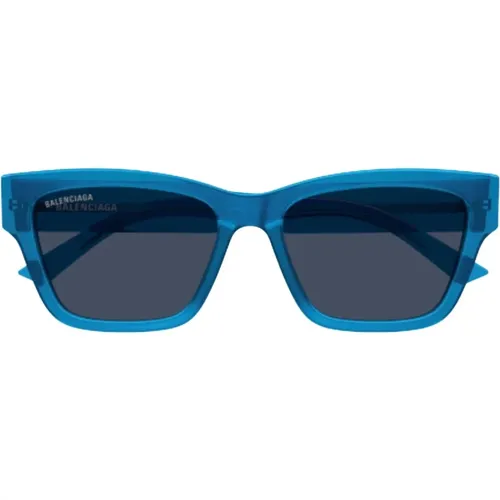 Blaue Eckige Sonnenbrille - Balenciaga - Modalova