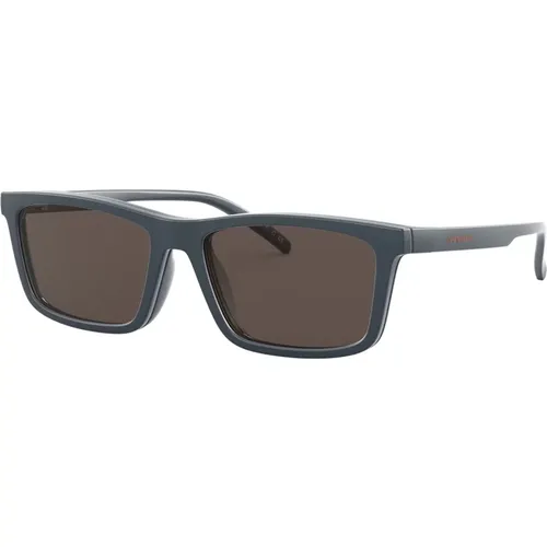 Hypno Sunglasses Blue Grey/Brown Clip-On , male, Sizes: 55 MM - Arnette - Modalova