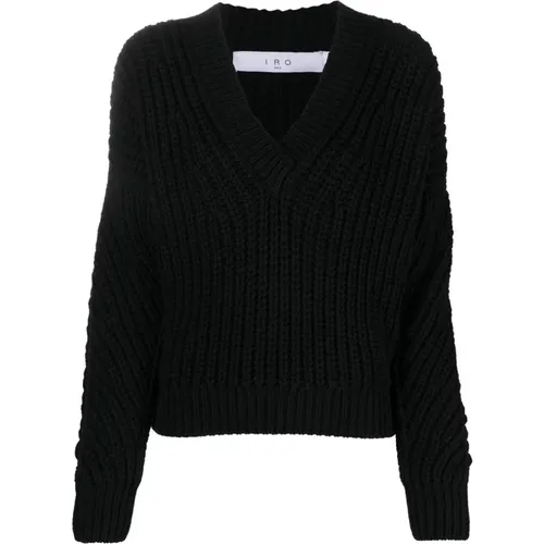 Schwarzer Woll-Casual-Pullover , Damen, Größe: S - IRO - Modalova