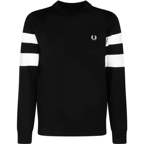 Wool Ringer Embroidered Sweatshirt , male, Sizes: XL - Fred Perry - Modalova