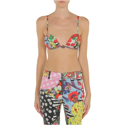 Patchwork Print Triangel-BH - Moschino - Modalova