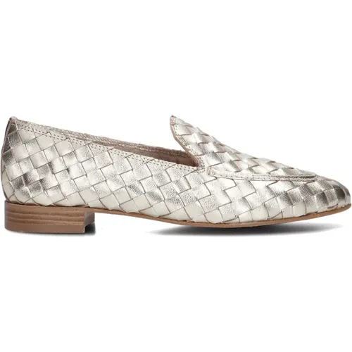 Goldene Leder Loafers für Damen , Damen, Größe: 39 1/2 EU - Pertini - Modalova
