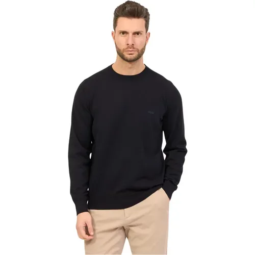 Essentieller Blauer Pullover mit Besticktem Logo , Herren, Größe: S - Hugo Boss - Modalova