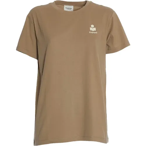 Khaki Baumwoll T-Shirt Stylisches Tee - Isabel Marant Étoile - Modalova