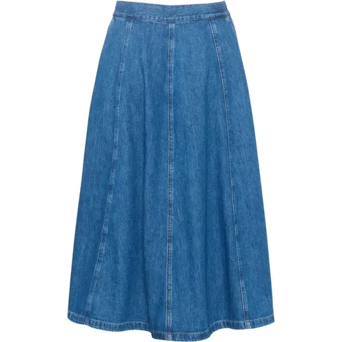 Vintage Denim A-line Skirt , female, Sizes: S - My Essential Wardrobe - Modalova