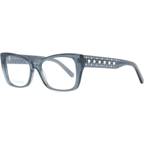 Graue Cat Eye Optische Brillen , Damen, Größe: ONE Size - Swarovski - Modalova