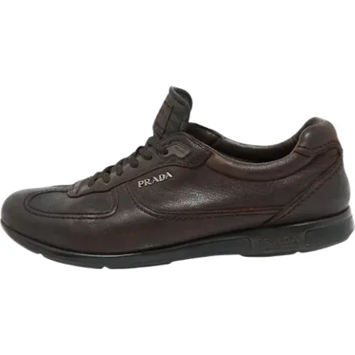 Pre-owned Leather sneakers , male, Sizes: 8 UK - Prada Vintage - Modalova