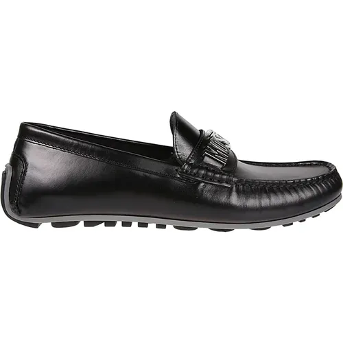 Klassische Lederloafer , Herren, Größe: 40 EU - Moschino - Modalova