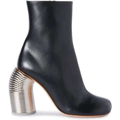 Leather Spring Ankle Boot , female, Sizes: 3 UK, 5 UK, 6 UK, 4 UK - Off White - Modalova