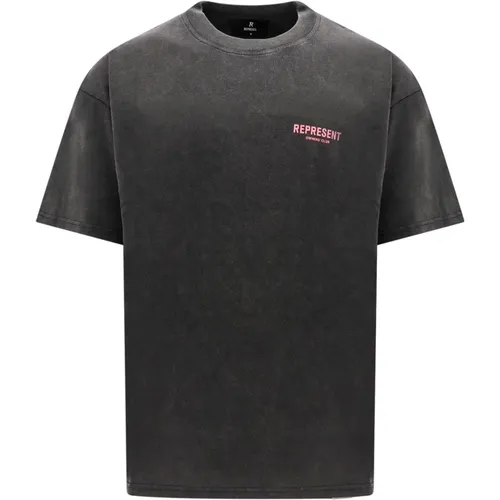 Logo Print Cotton T-Shirt , male, Sizes: XL, M, L - Represent - Modalova