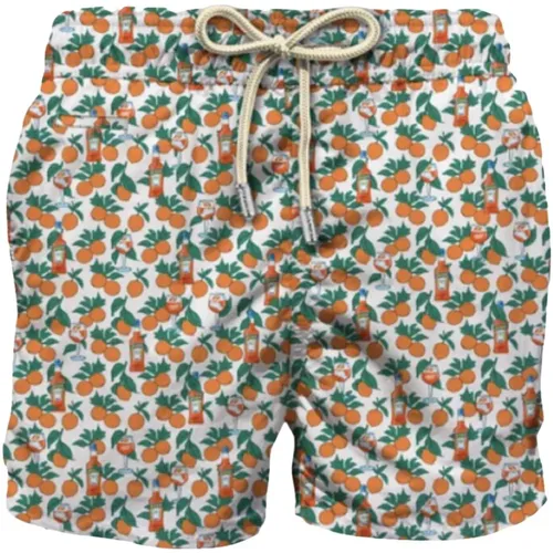 Men's Beachwear Special Edition Aperol , male, Sizes: S - MC2 Saint Barth - Modalova