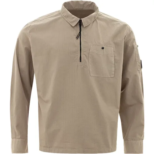Half-Zip Overshirt , male, Sizes: L - C.P. Company - Modalova